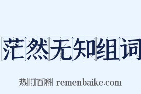 茫然无知组词是什么意思的图片